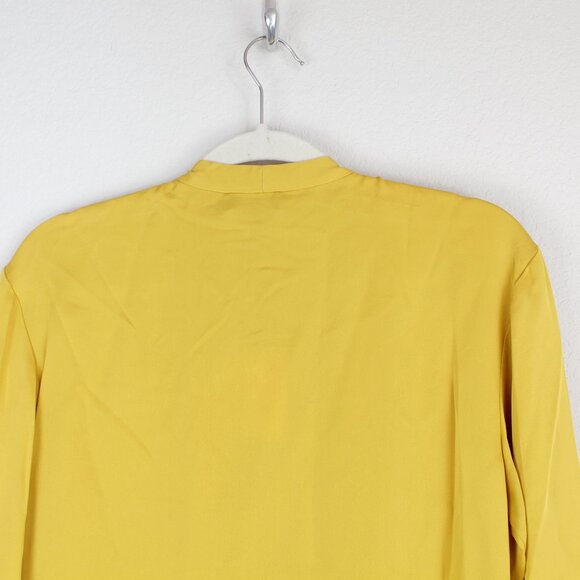 NWT Theory Silk Wrap Tie V-neck Top Blouse | Workwear to Weekend Chic - Picture 11 of 15